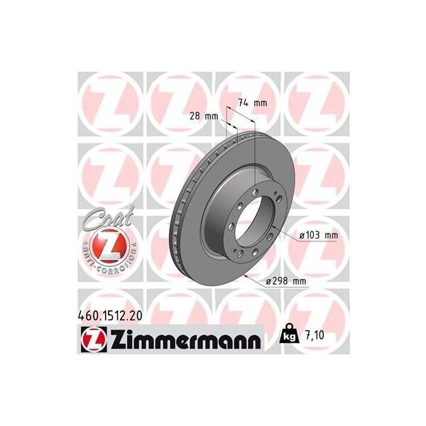 Zimmermann Brake Disc - Standard/Coated, 460151220 460151220 - main